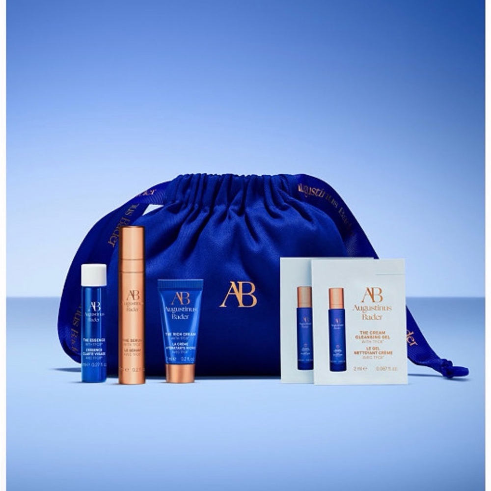 Augustinus Bader Travel Skincare Set in Royal Blue